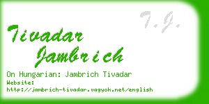 tivadar jambrich business card
